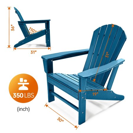 Tafee Outdoor Adirondack Chair, Blue OC-GD-1-BLUE